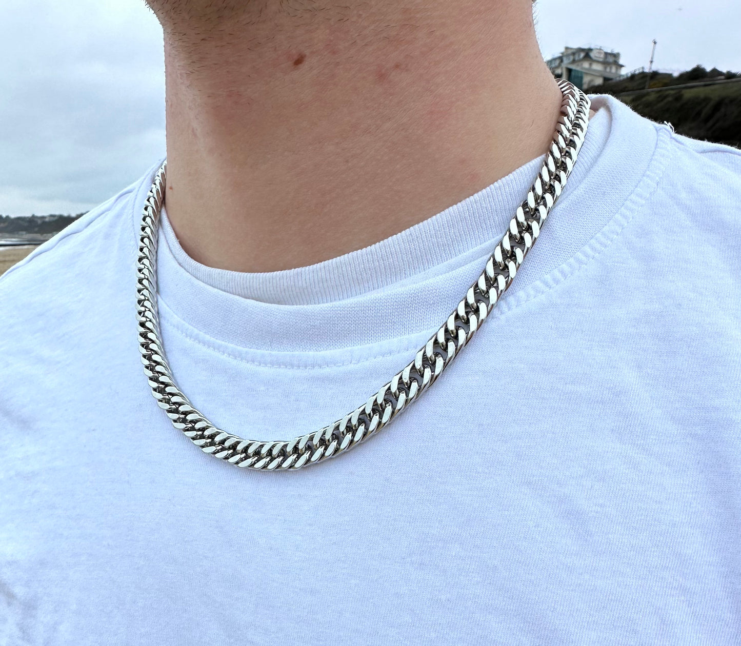 Silver Cuban Chain 10mm