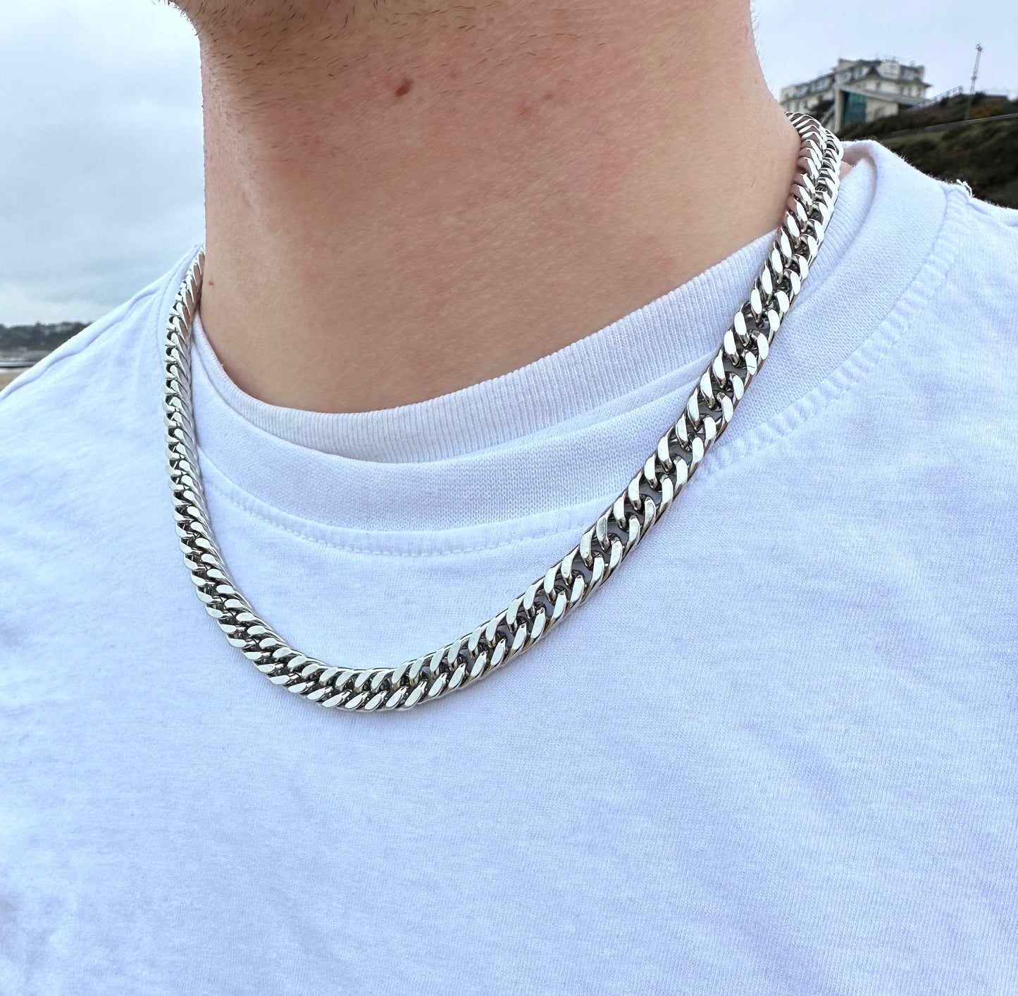 Silver Cuban Chain 10mm