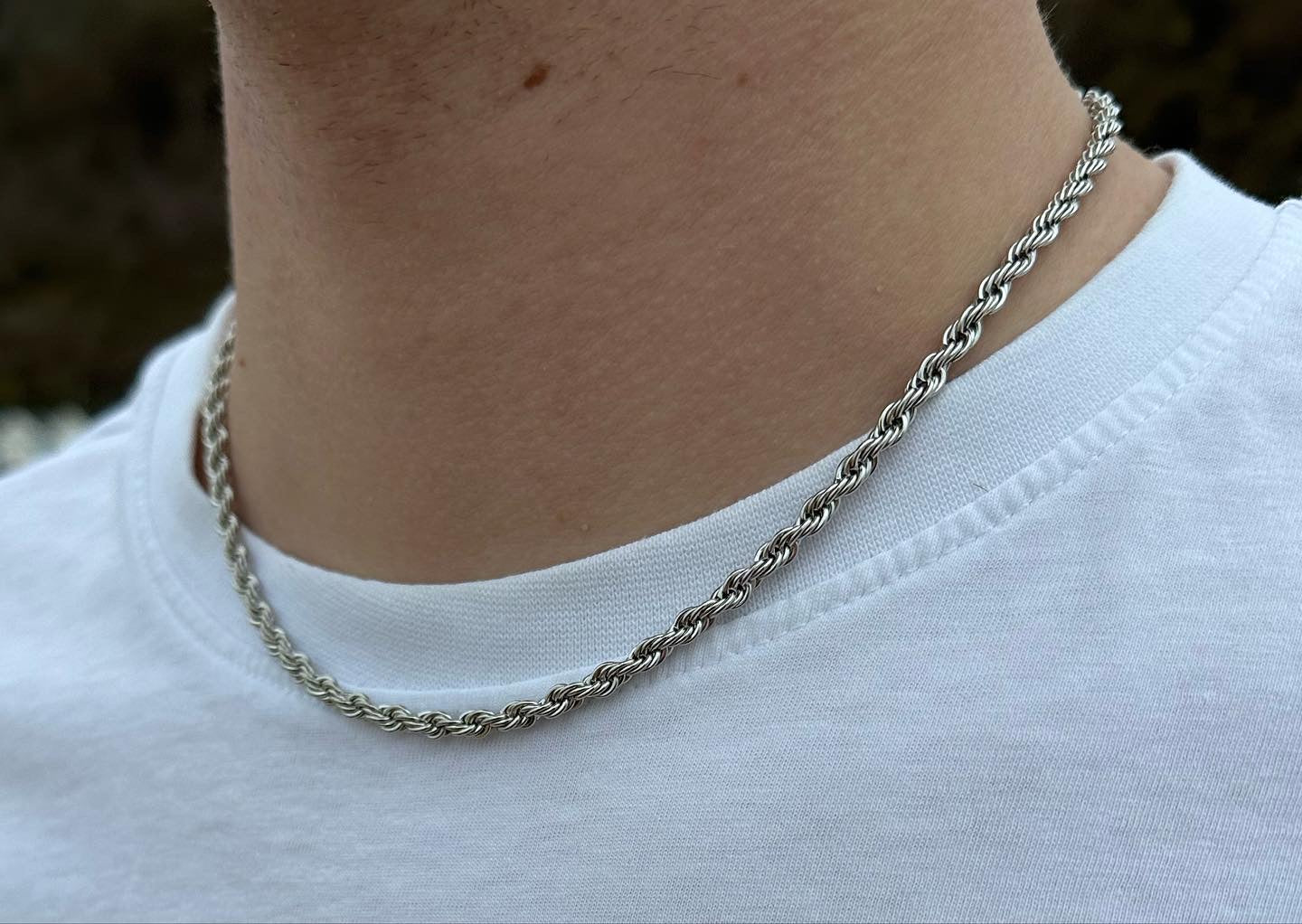 Silver rope Chain 4mm