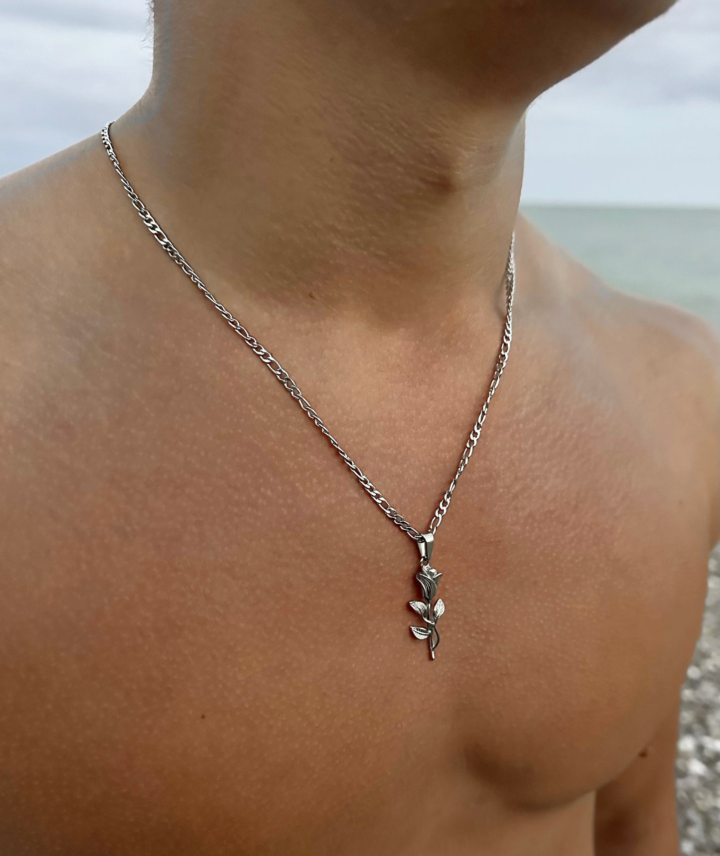 Silver Rose pendant