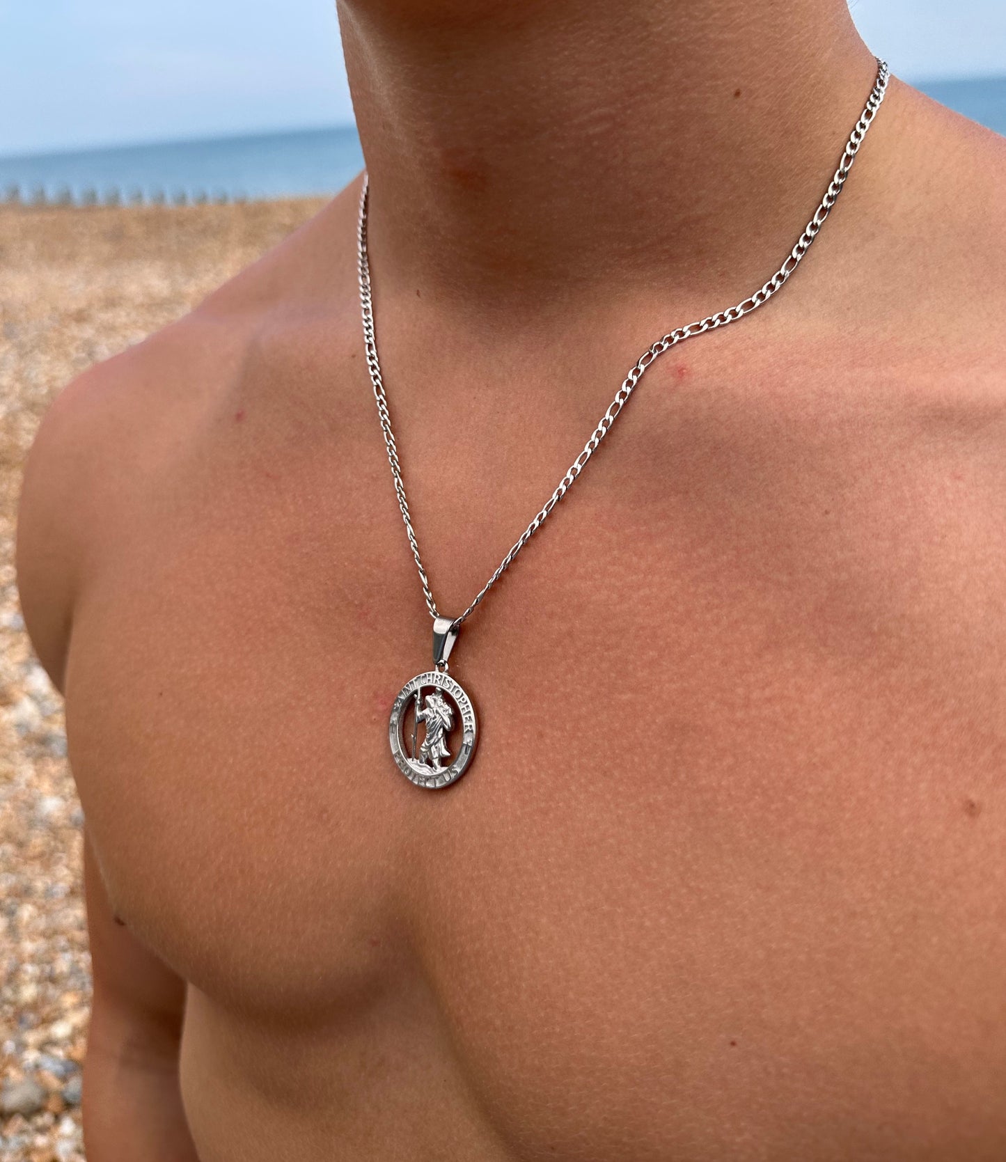 Gold Saint Christopher Pendant