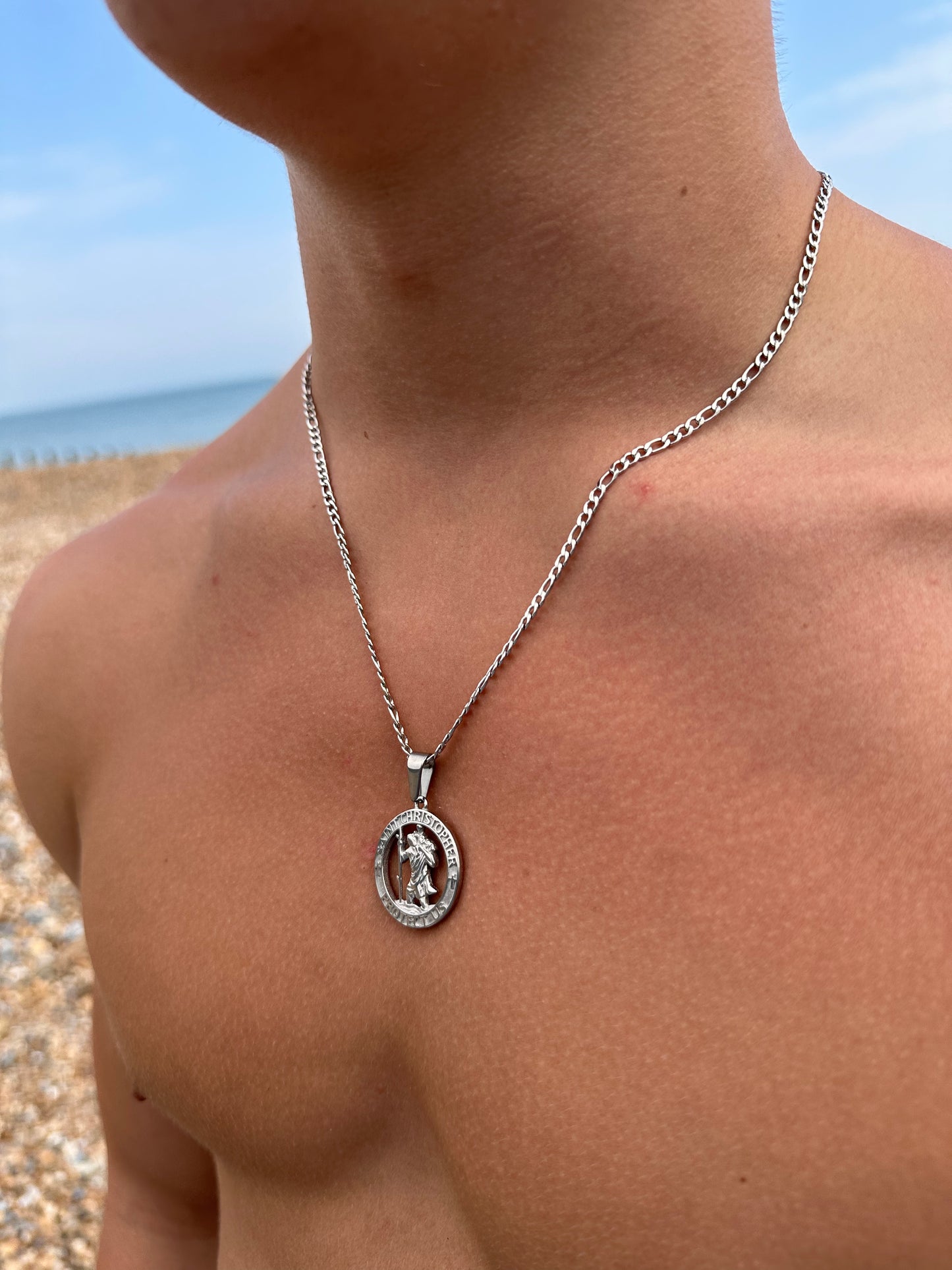 Gold Saint Christopher Pendant