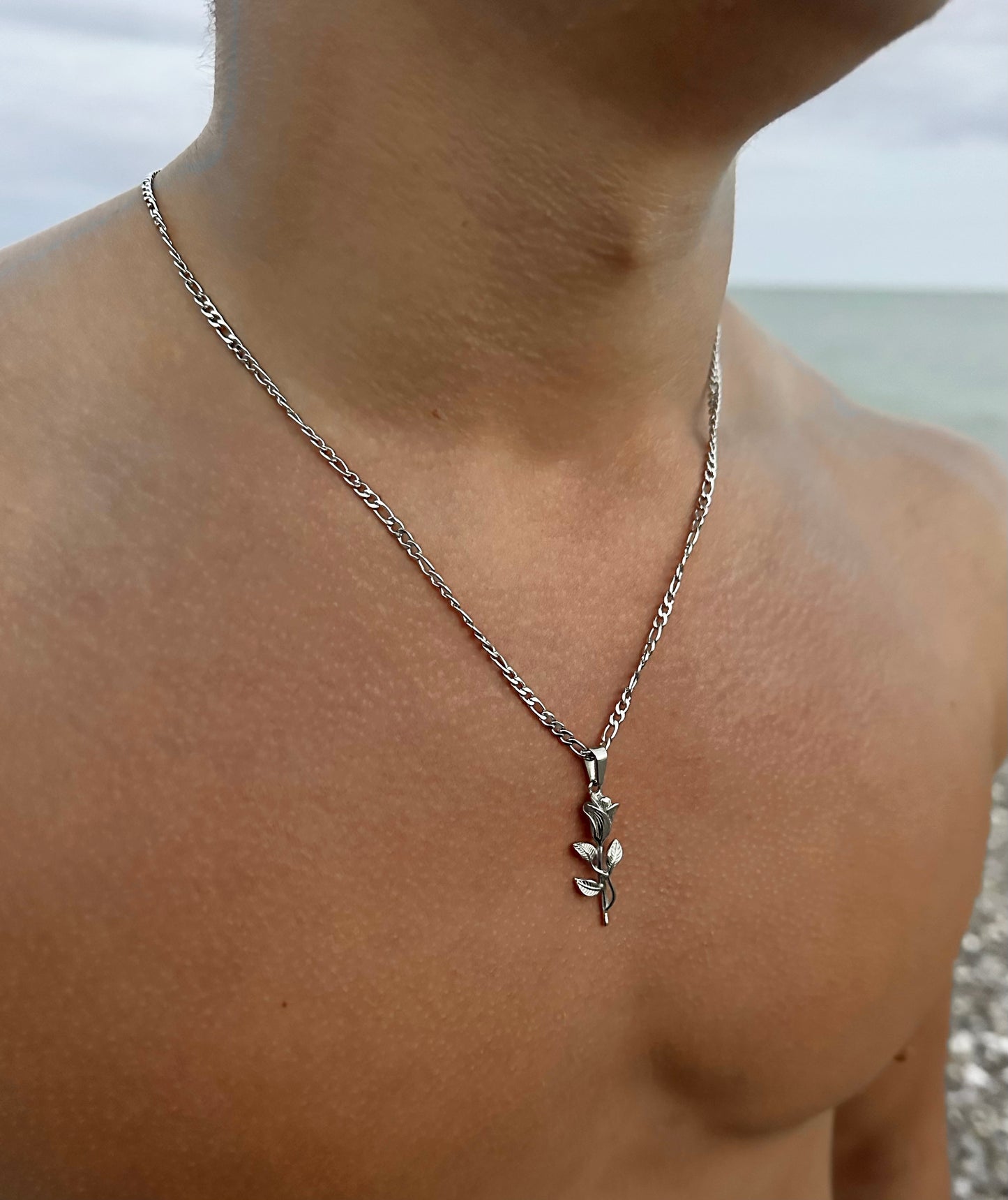 Silver Rose pendant