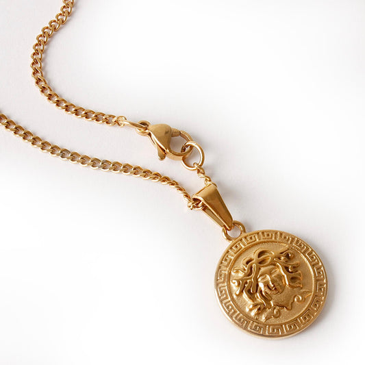 Gold Medusa pendant