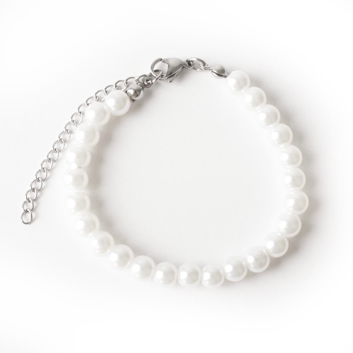 Mens Pearl Bracelet 6mm