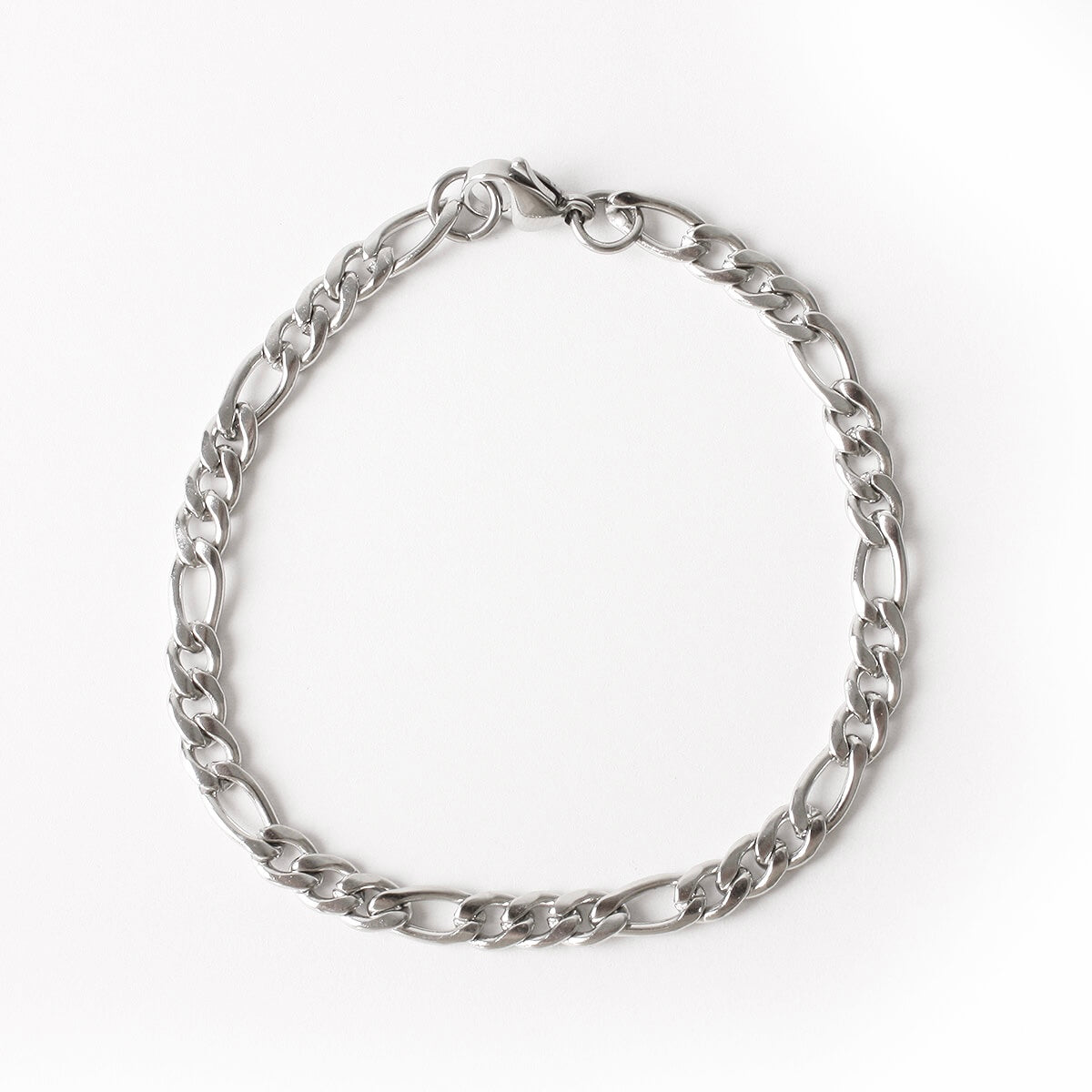 Silver Italian Figaro Bracelet 5mm