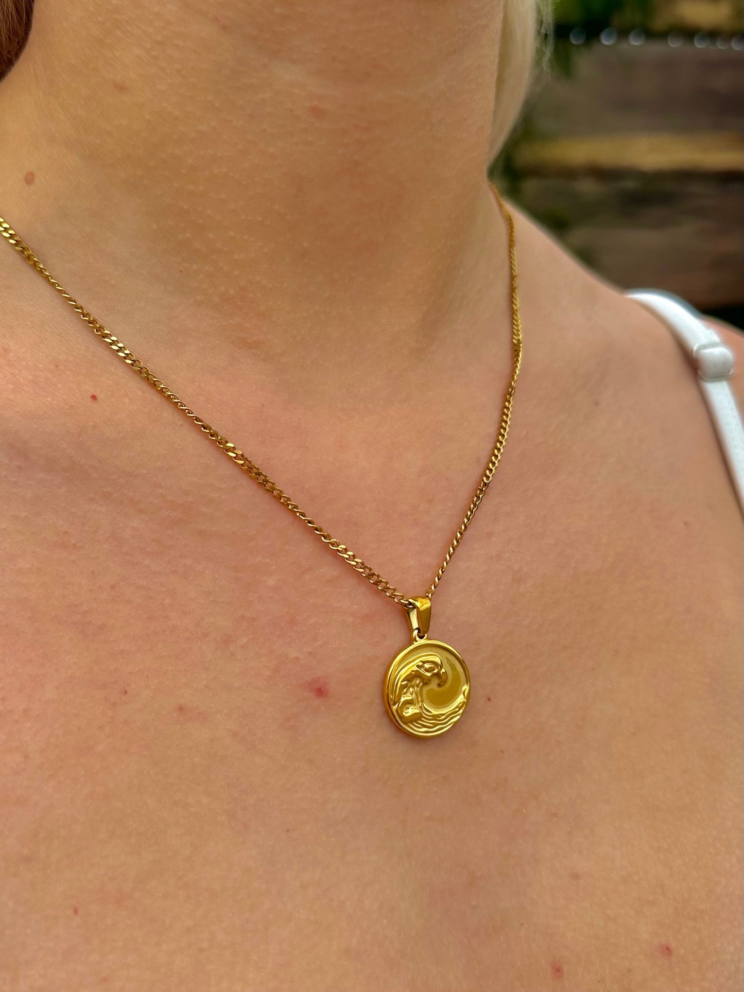 Gold Wave Pendant