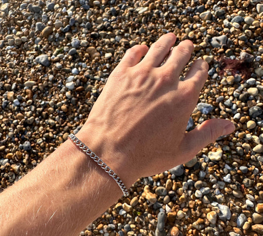 Silver Cuban Bracelet 4mm