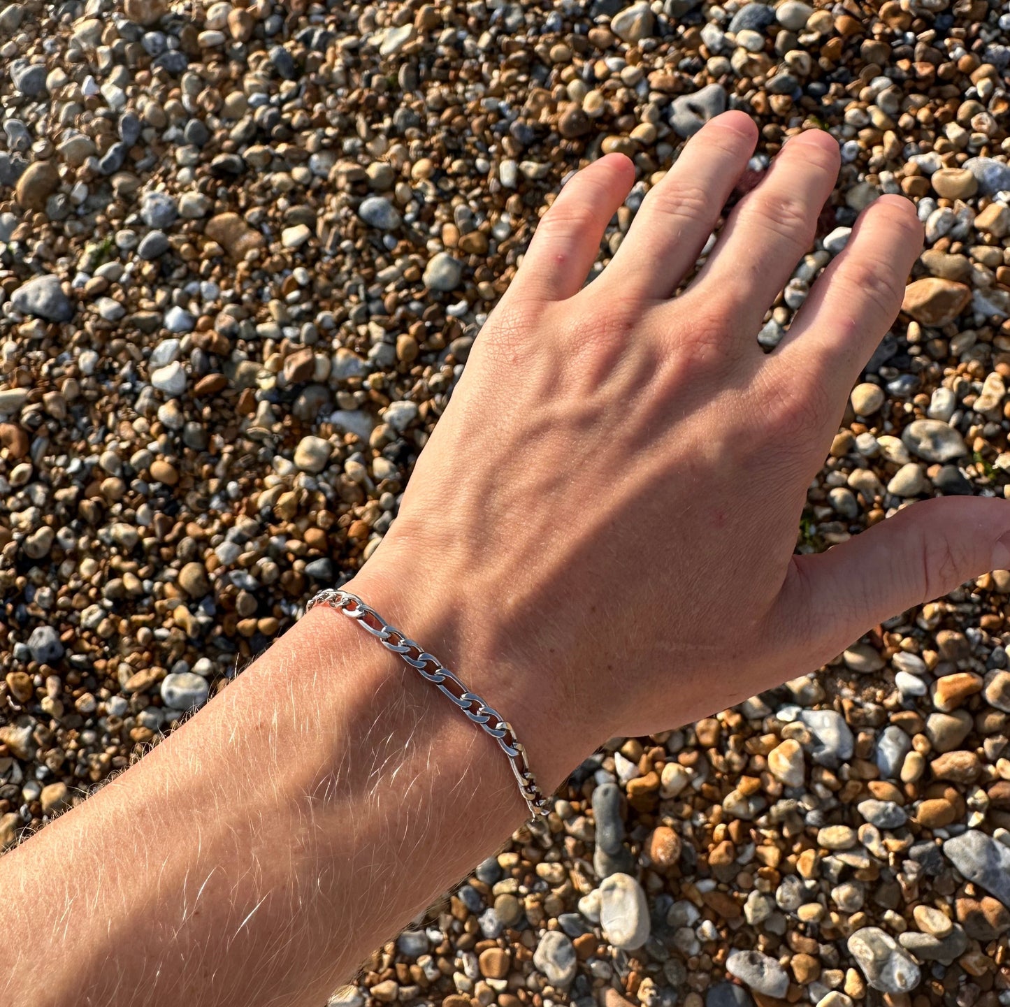 Silver Italian Figaro Bracelet 5mm