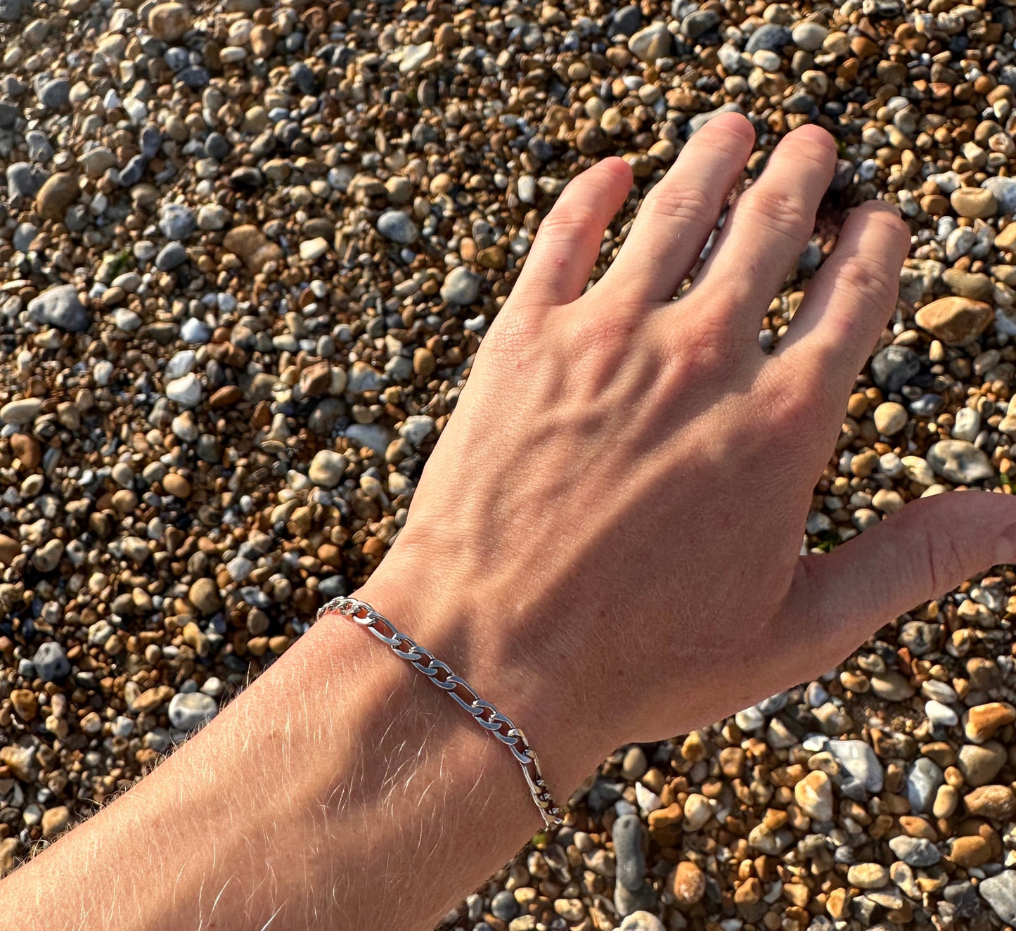 Silver Italian Figaro Bracelet 5mm