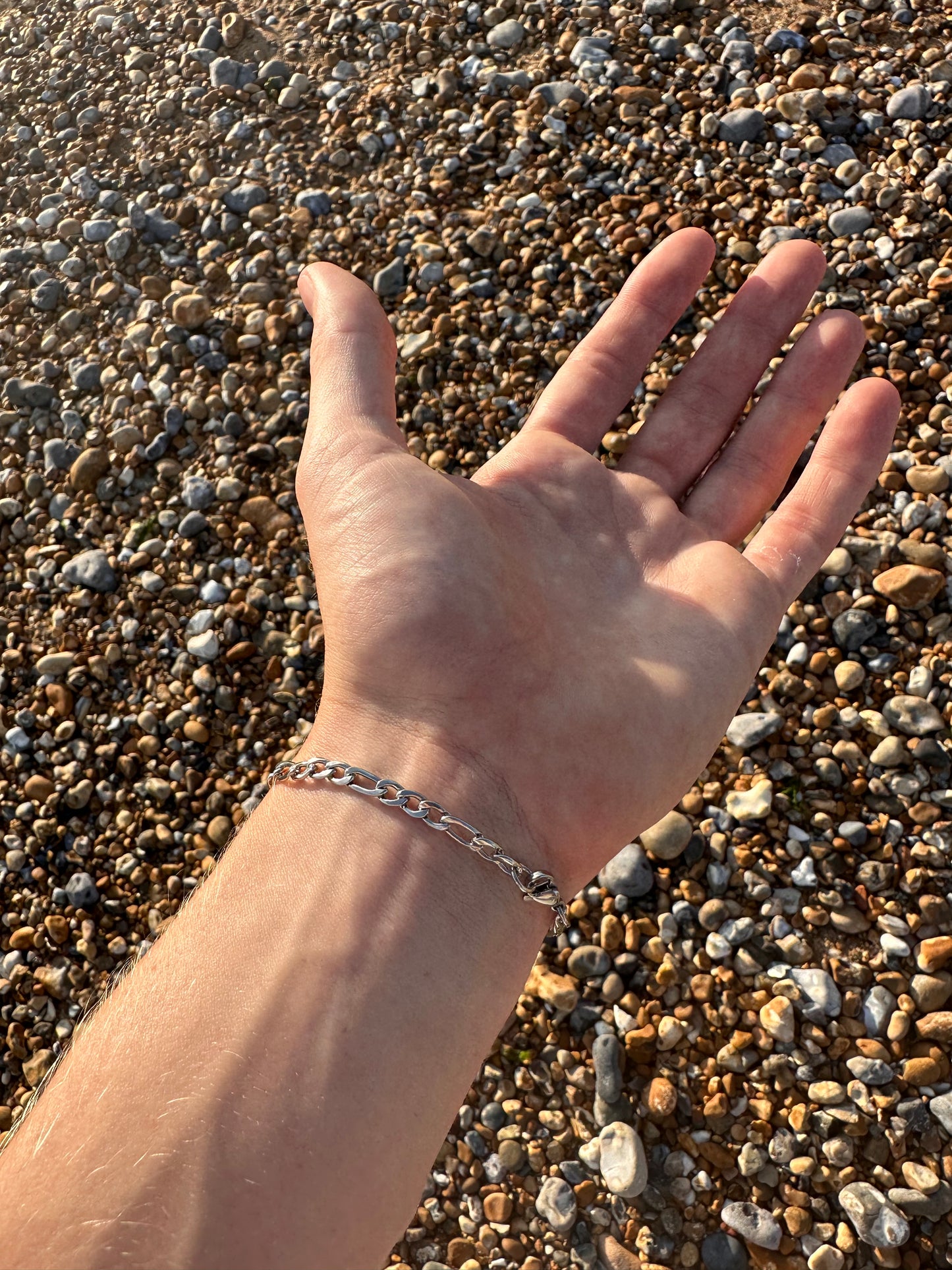 Silver Italian Figaro Bracelet 5mm