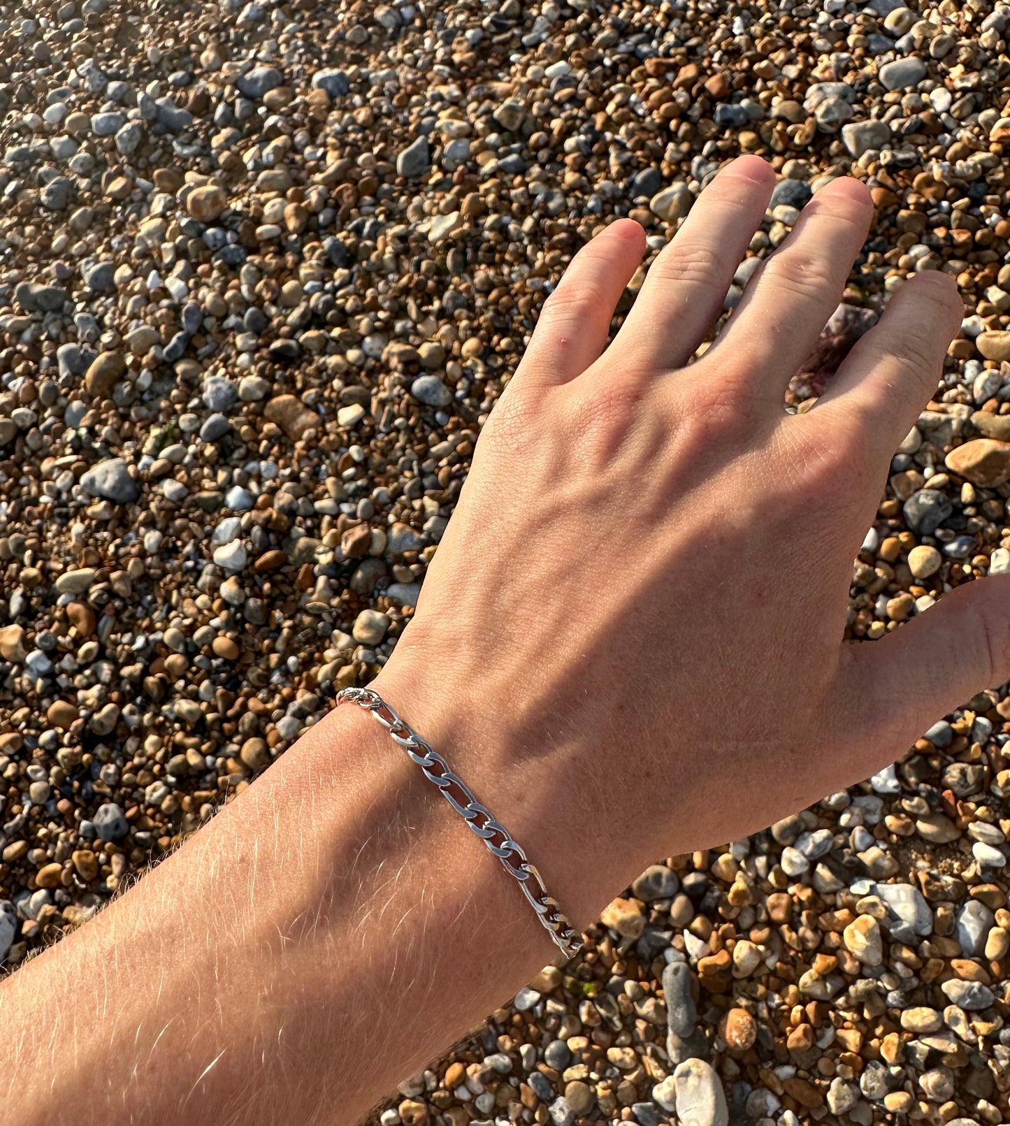 Silver Italian Figaro Bracelet 5mm