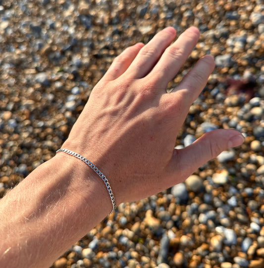 Silver Cuban Bracelet 3mm