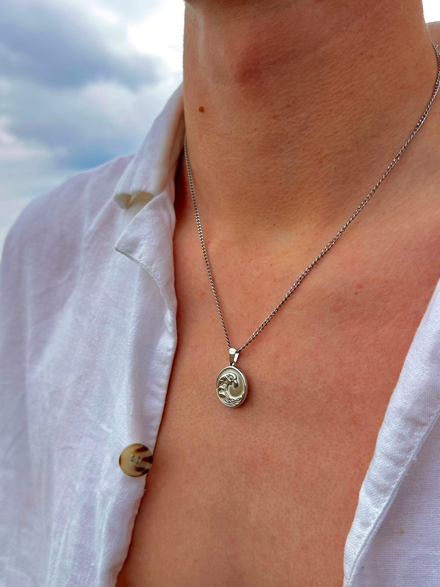 Gold Wave Pendant