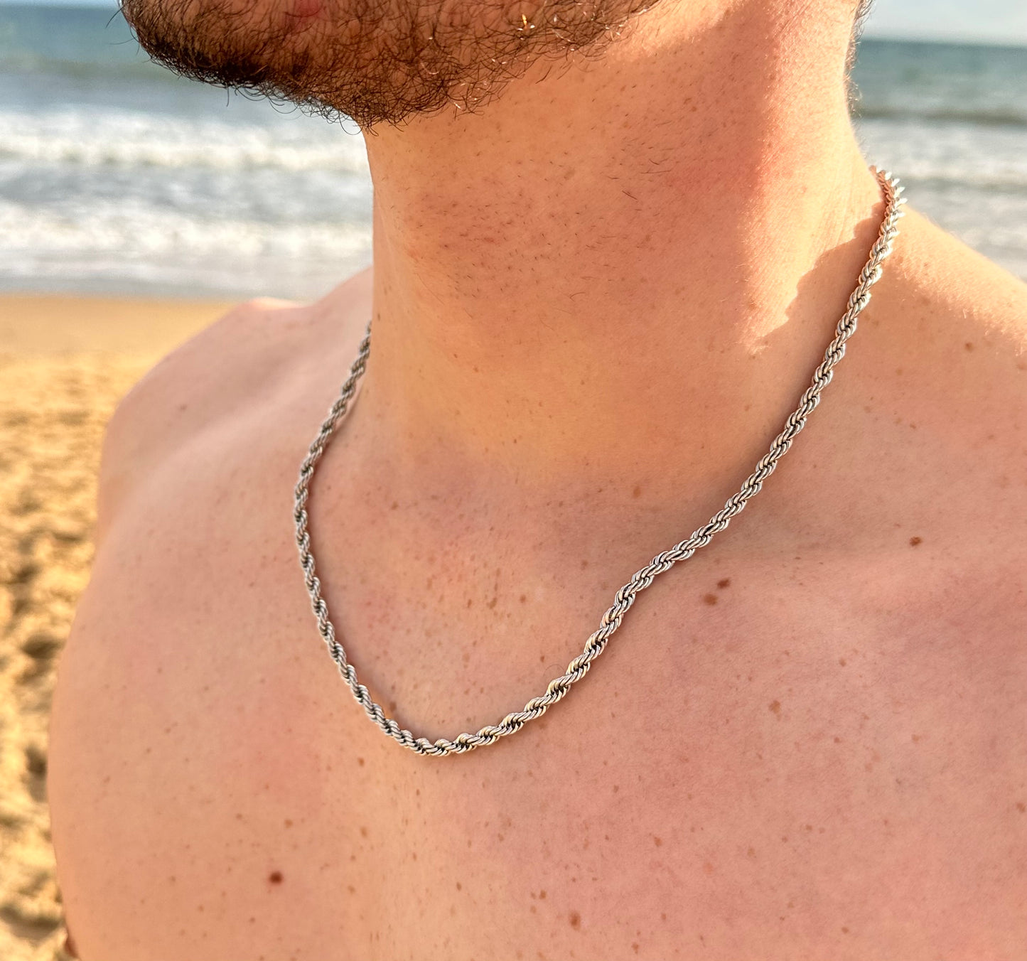 Silver rope Chain 4mm