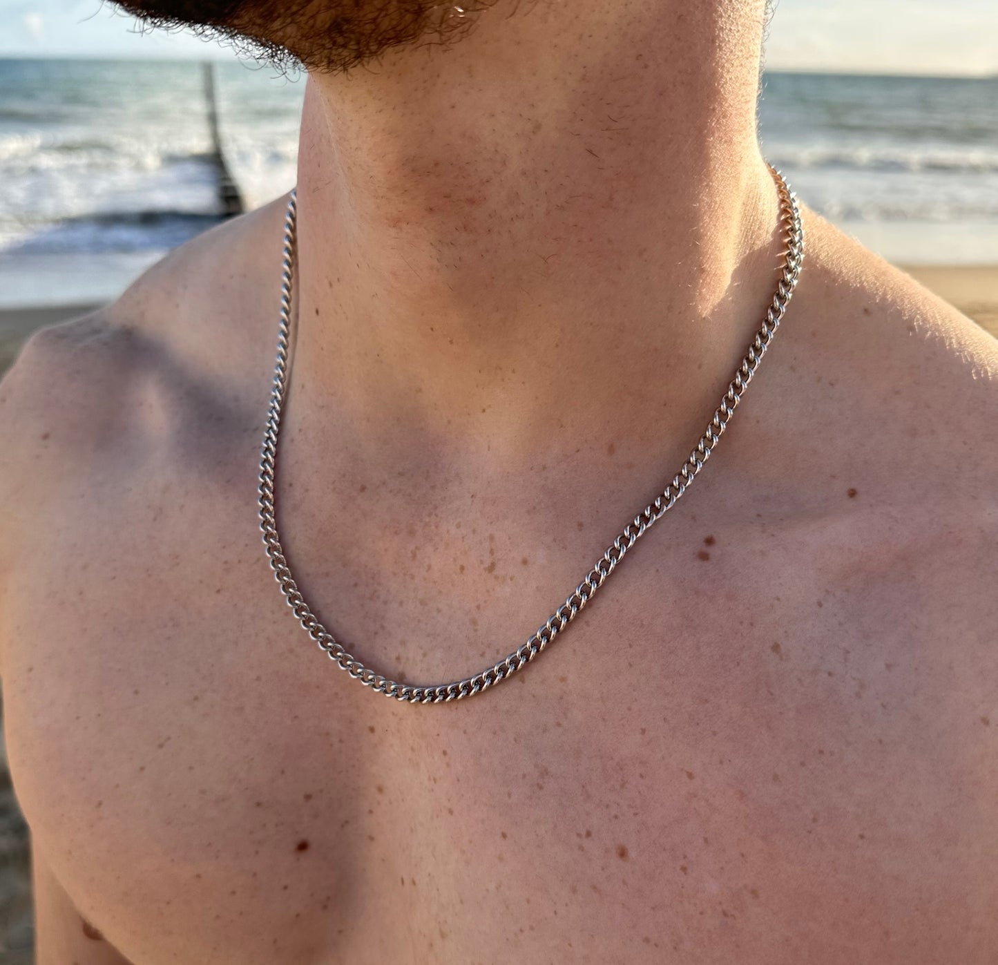 Silver Cuban Chain 4mm