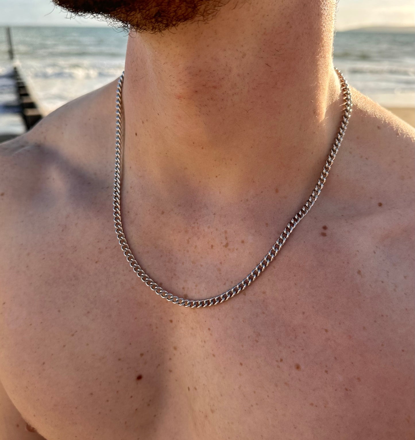 Silver Cuban Chain 4mm