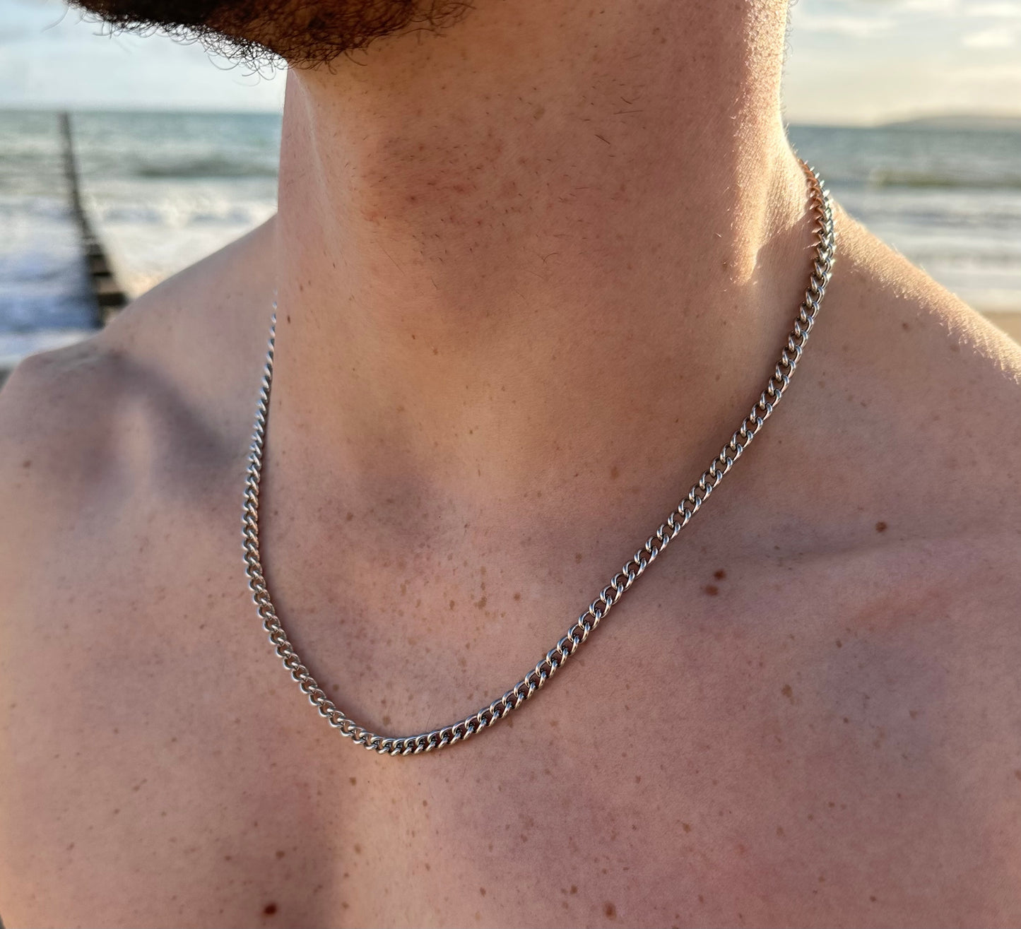 Silver Cuban Chain 4mm