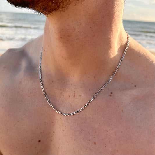 Silver Italian Figaro Chain 3mm