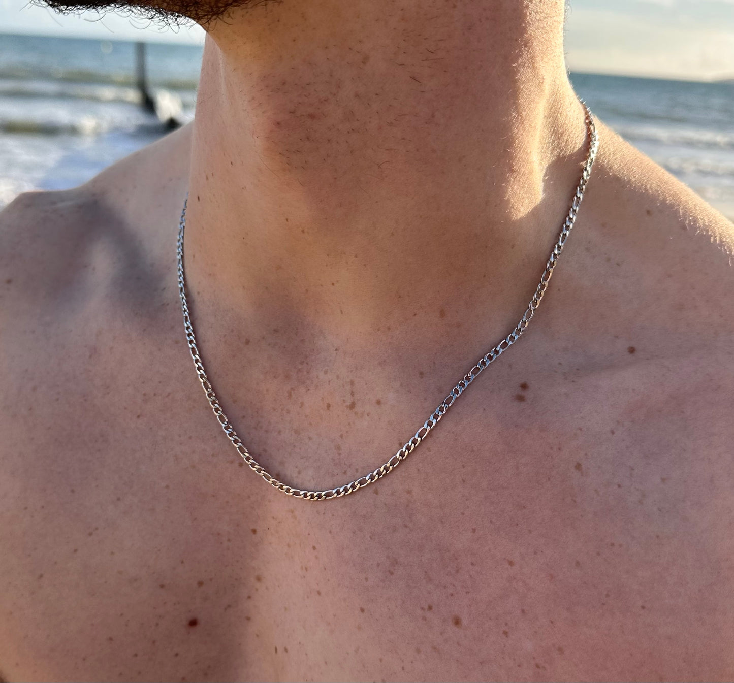 Silver Italian Figaro Chain 3mm