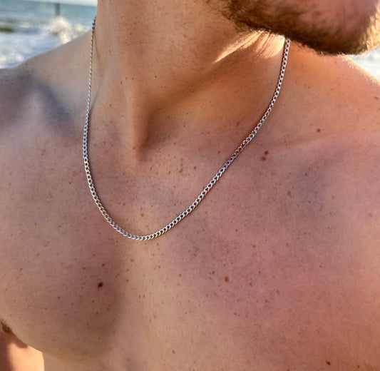 Silver Cuban Chain 3mm Connell