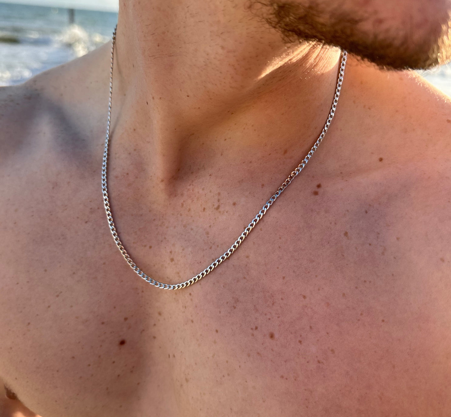 Silver Cuban Chain 3mm Connell