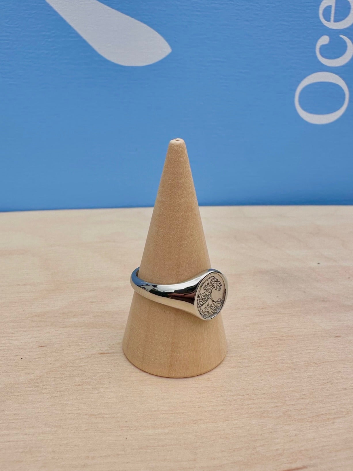 Kanagawa Wave Signet Ring Silver