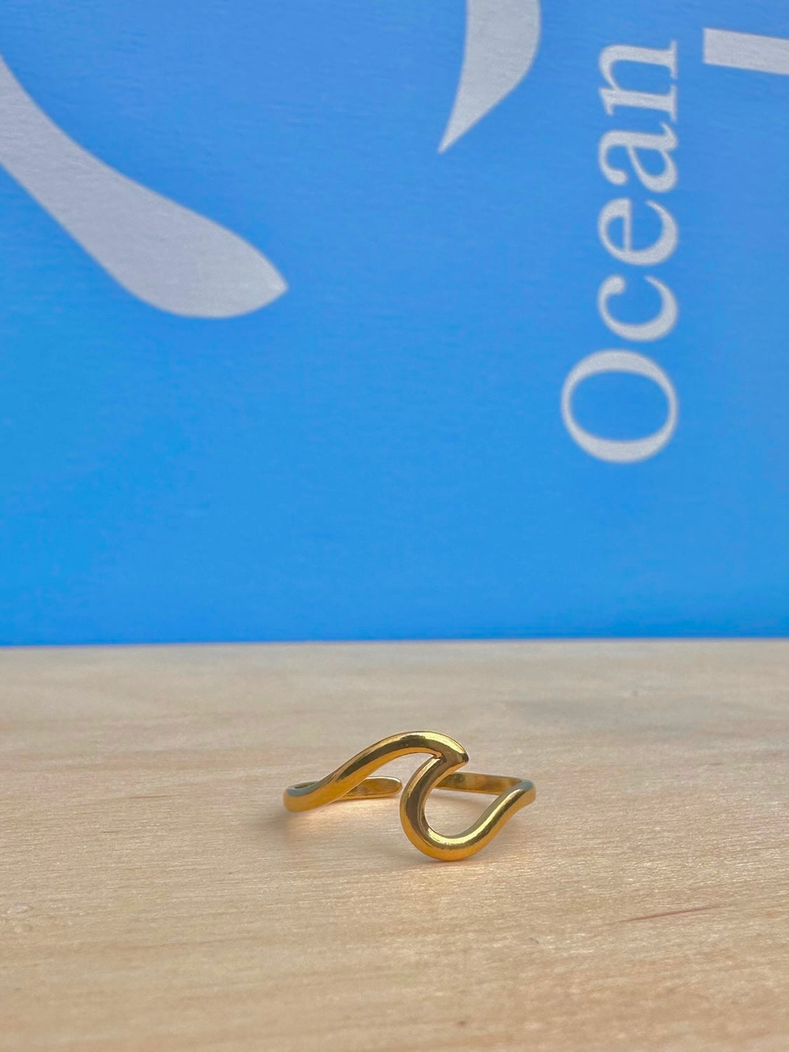 Gold Wave Ring Adjustable