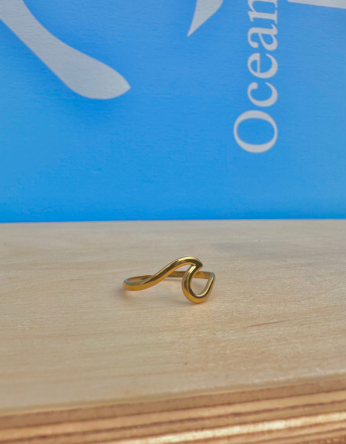Gold Wave Ring Adjustable