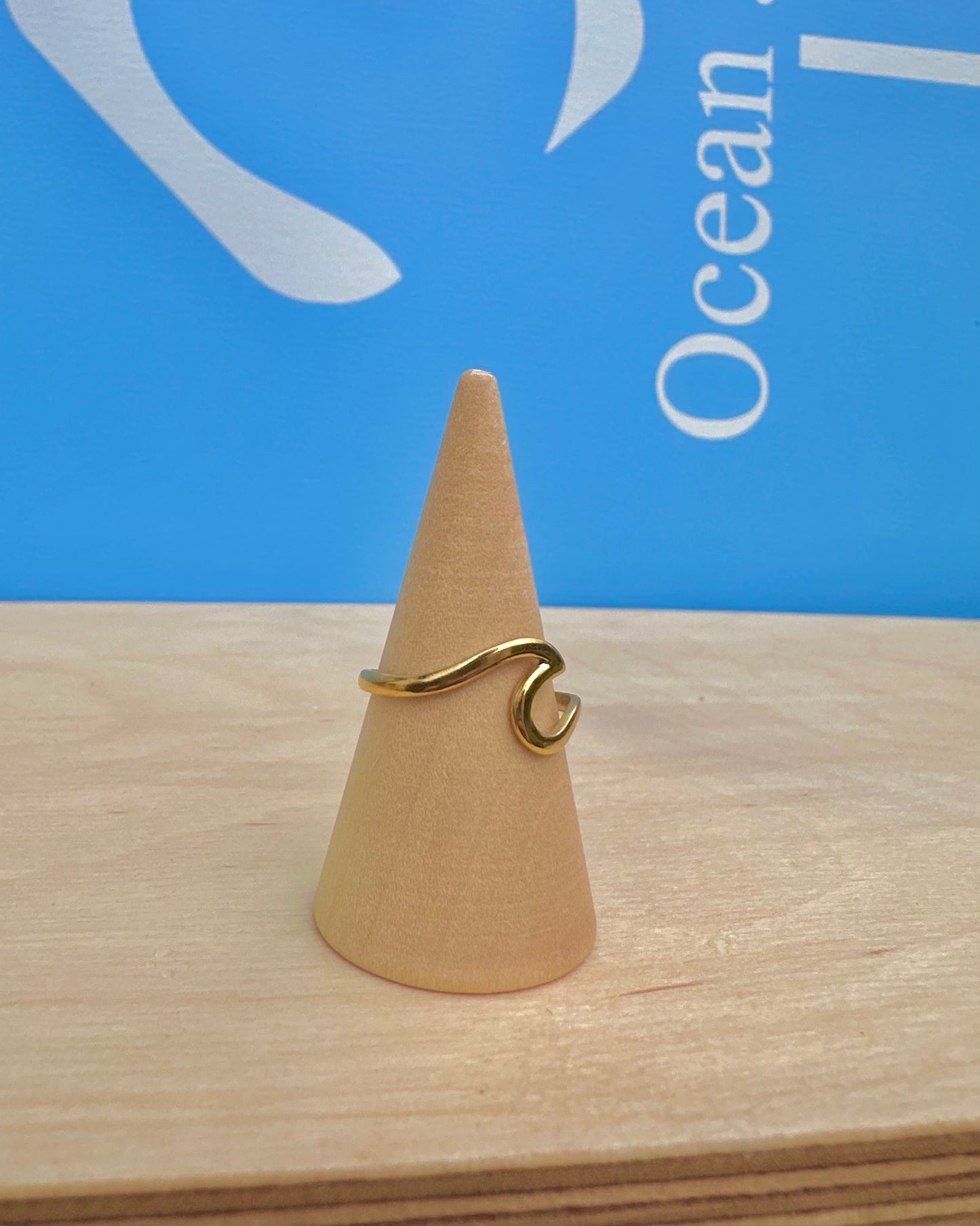 Gold Wave Ring Adjustable