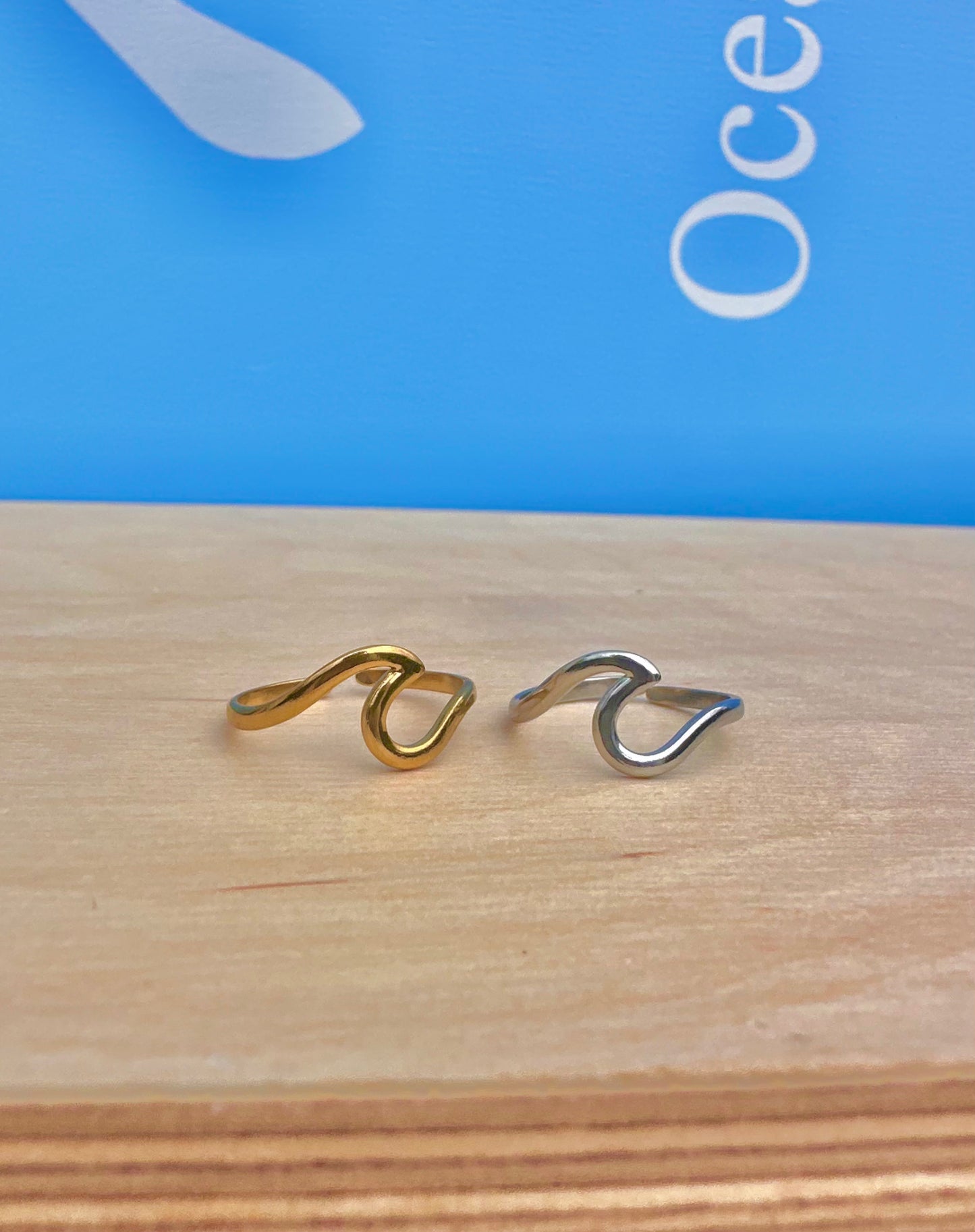 Gold Wave Ring Adjustable