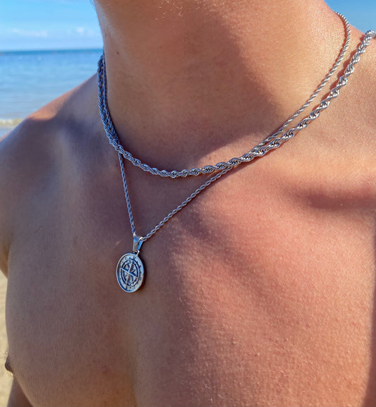 Compass Pendant Two Chain Set