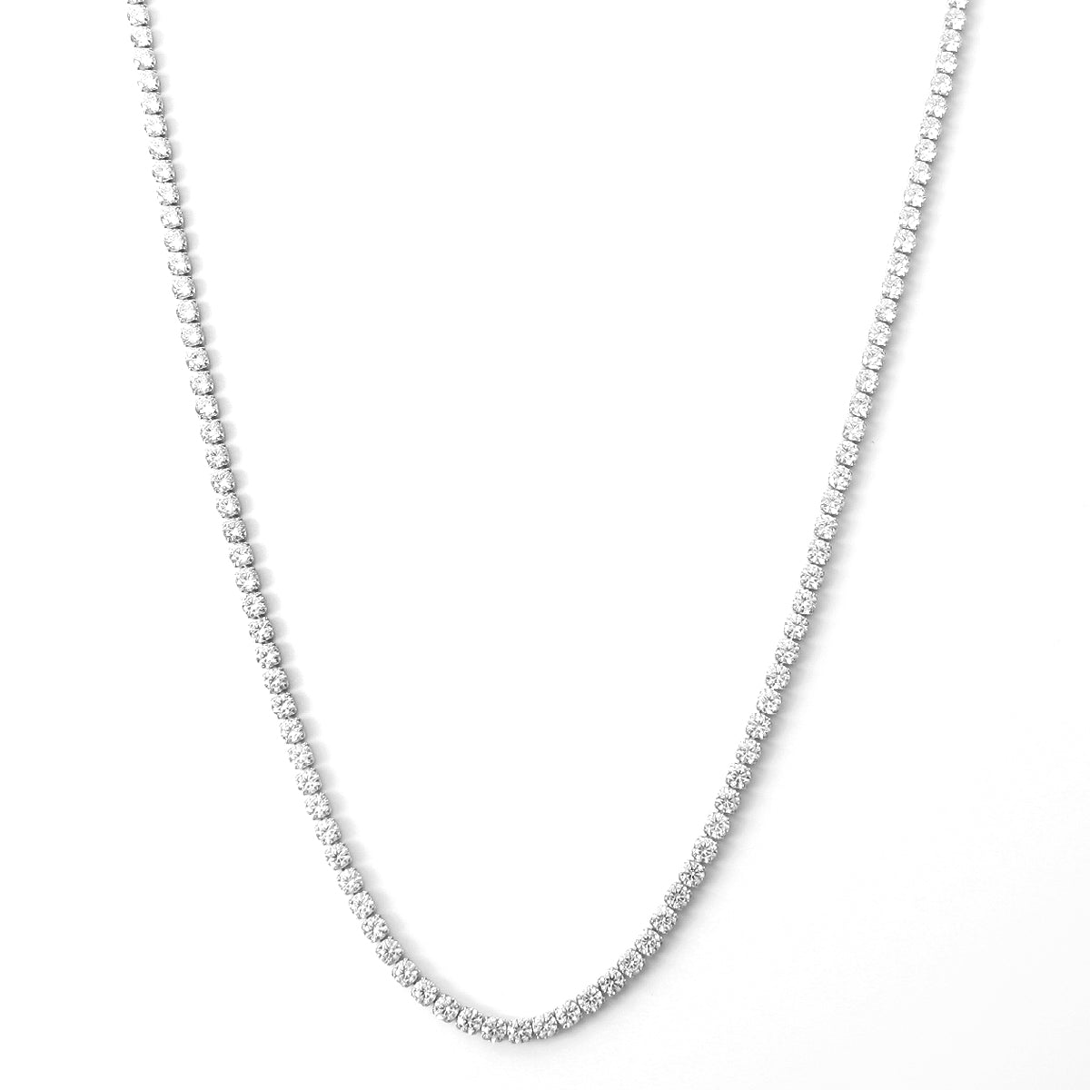 Silver Cubic Zirconia 4mm Tennis Chain