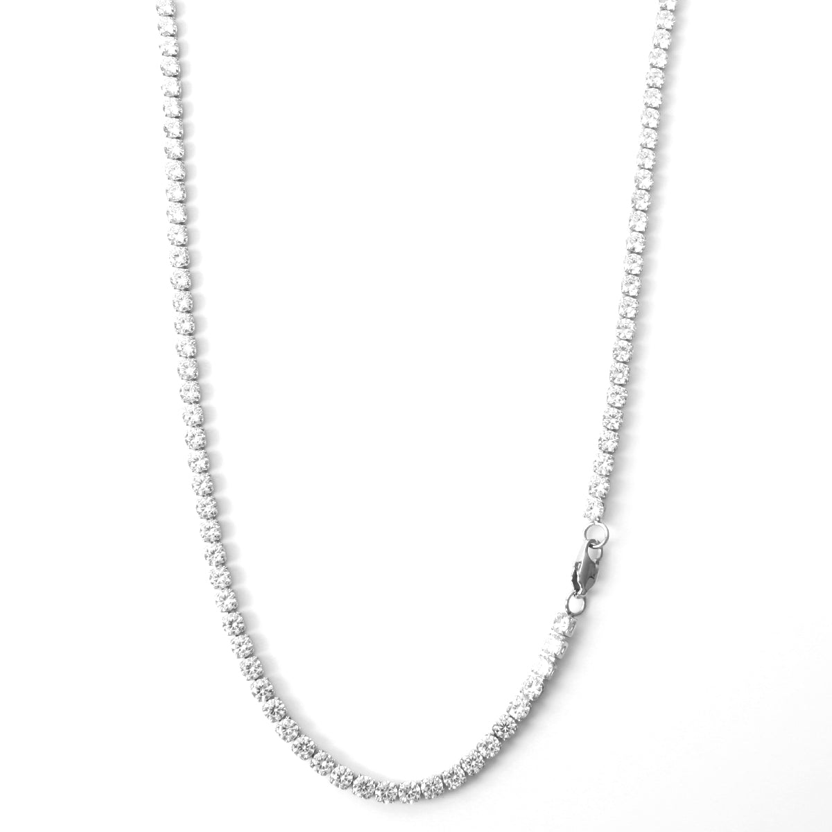 Silver Cubic Zirconia 4mm Tennis Chain