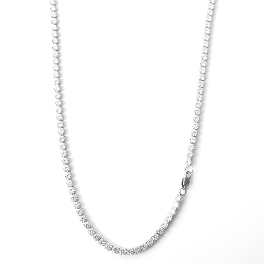 Silver Cubic Zirconia 4mm Tennis Chain