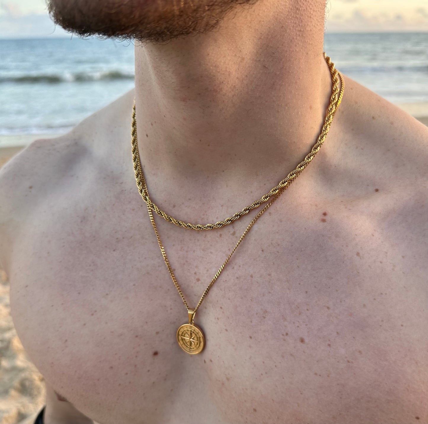 Compass Pendant Two Chain Set
