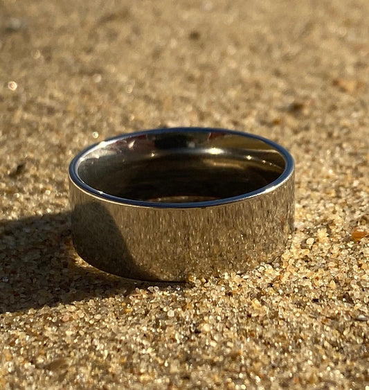 Silver Band Ring 8mm