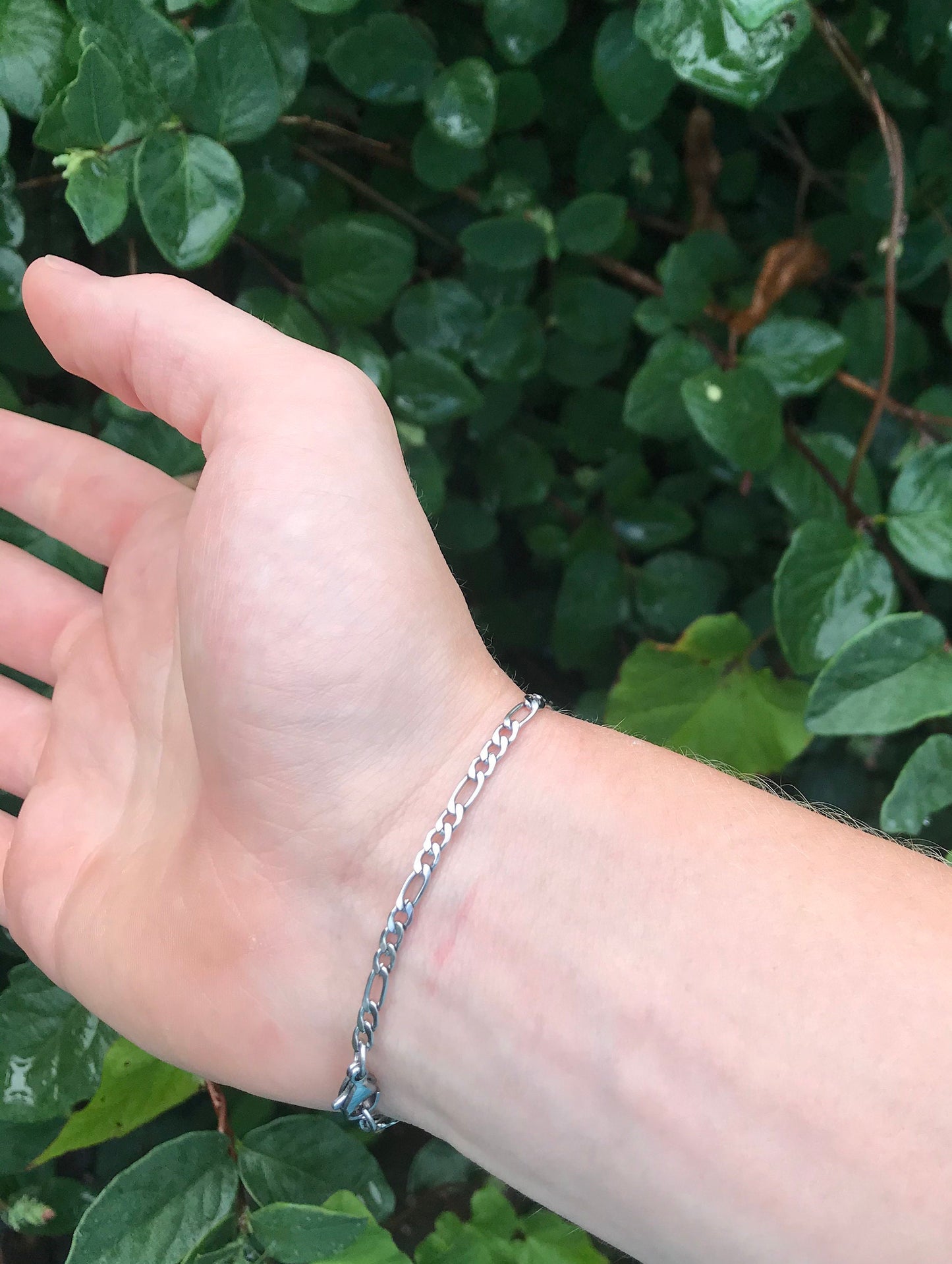 Silver Italian Figaro Bracelet 3mm