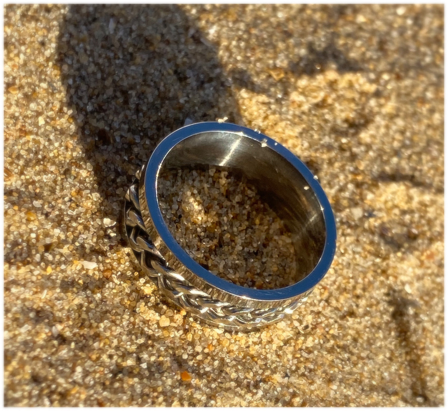 Cuban Chain Spinner Ring