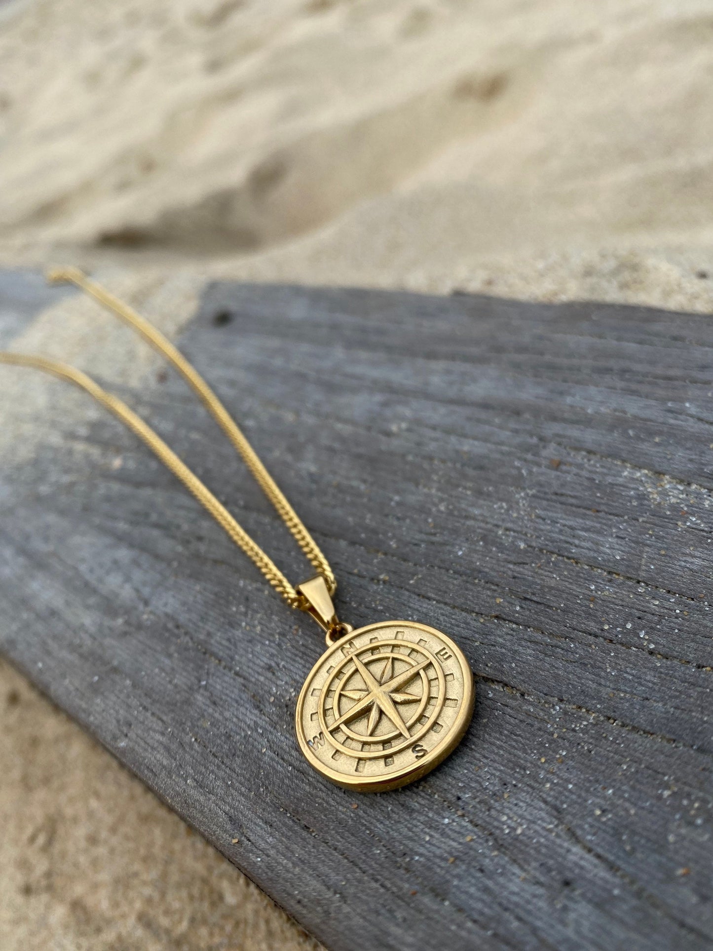 Gold Compass Pendant