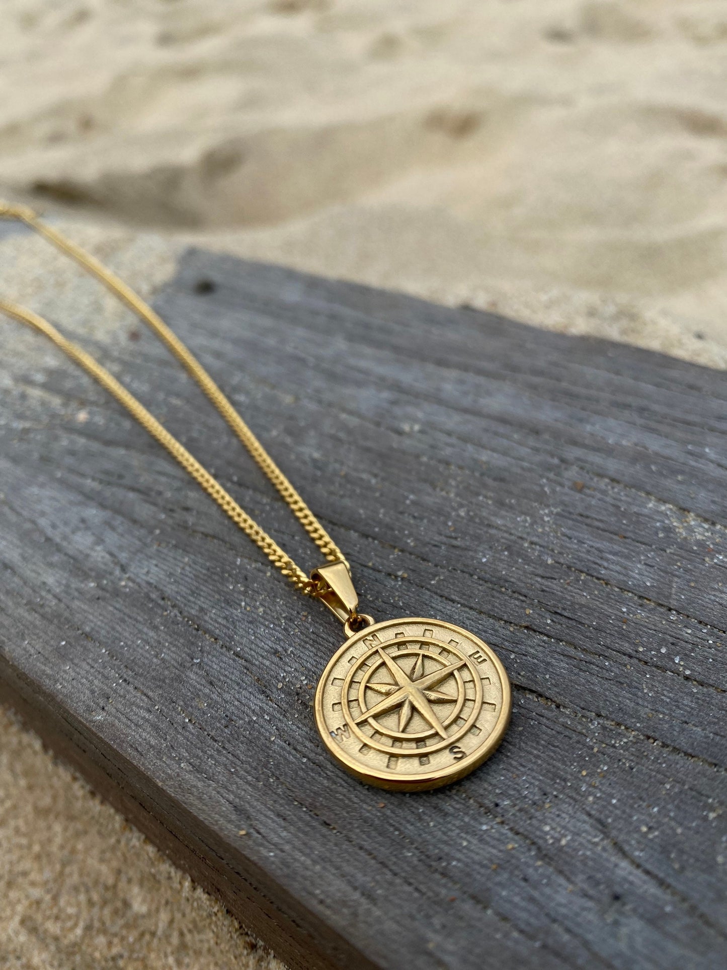 Silver Compass Pendant