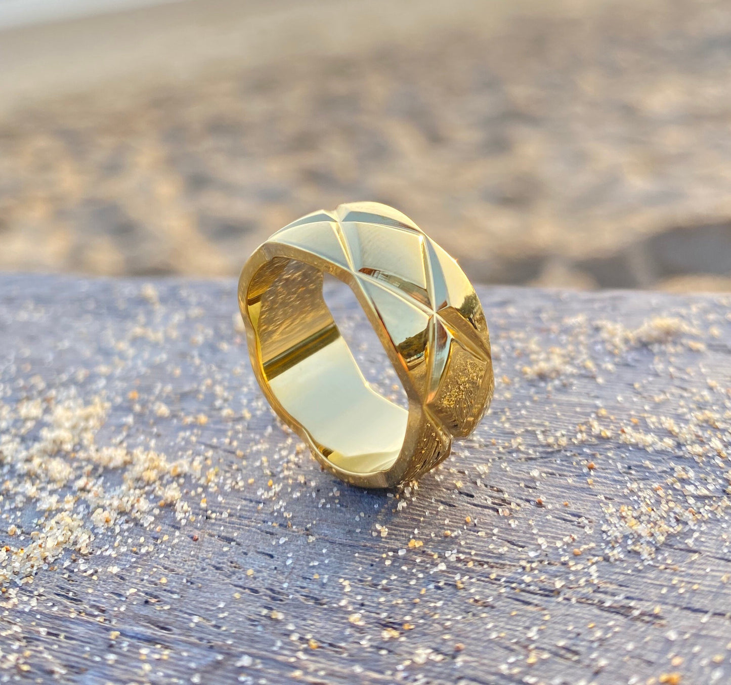 Gold Textured Ring