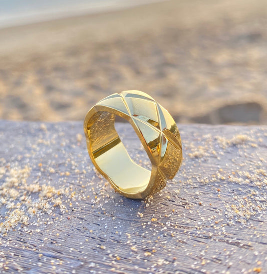 Gold Textured Ring