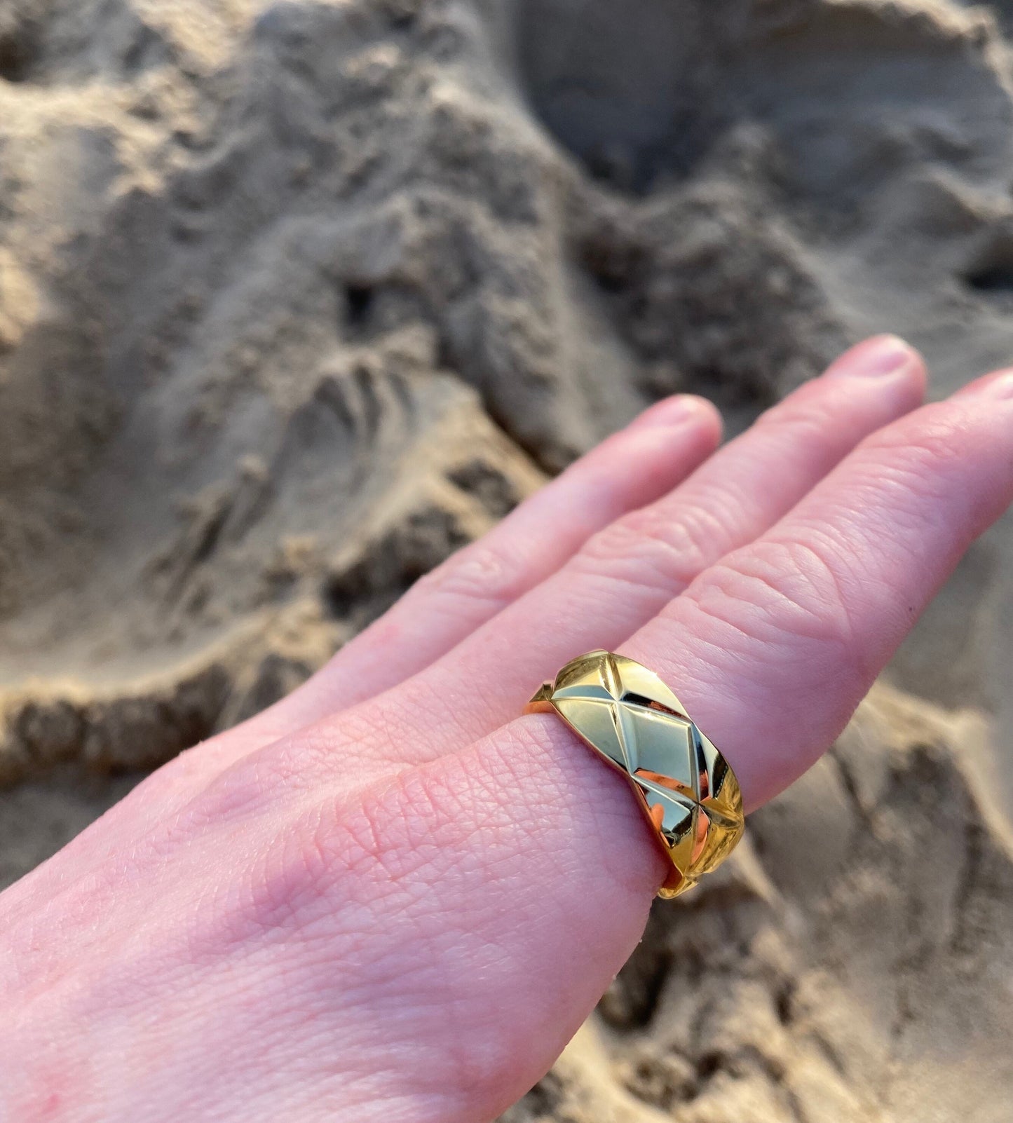 Gold Textured Ring