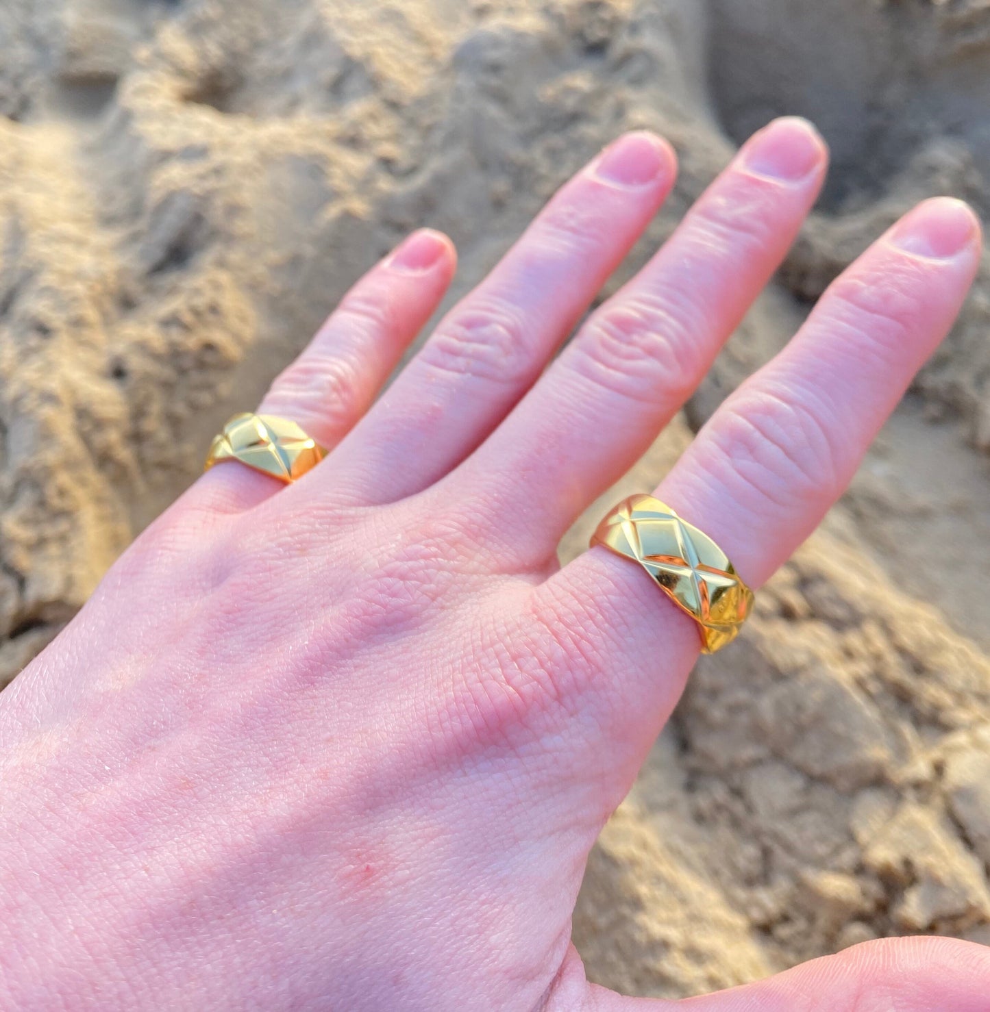Gold Textured Ring