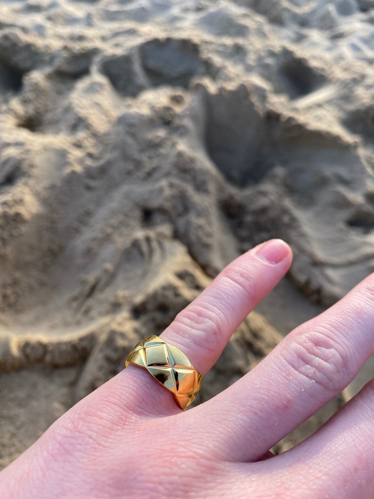 Gold Textured Ring