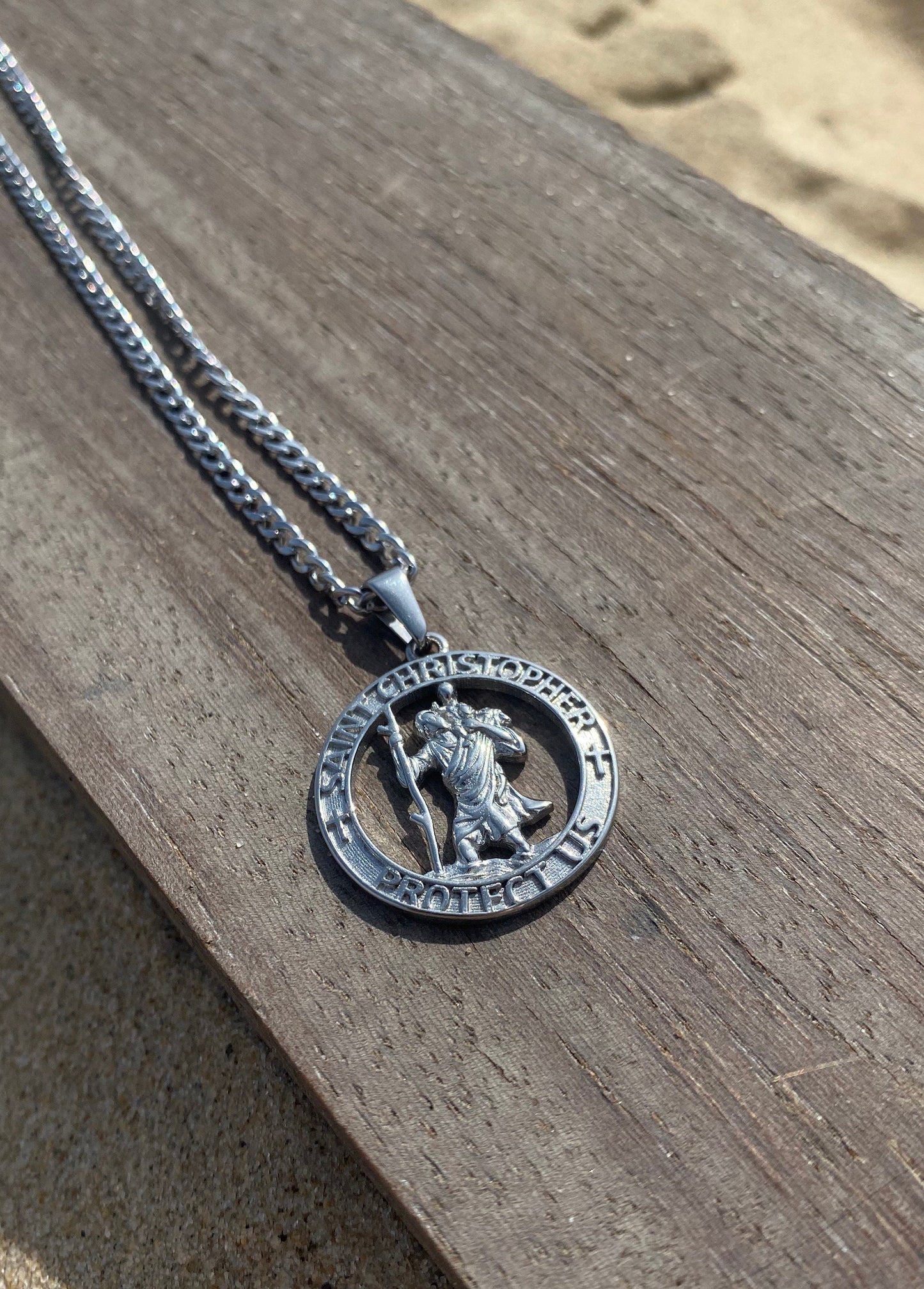 Silver Saint Christopher Pendant