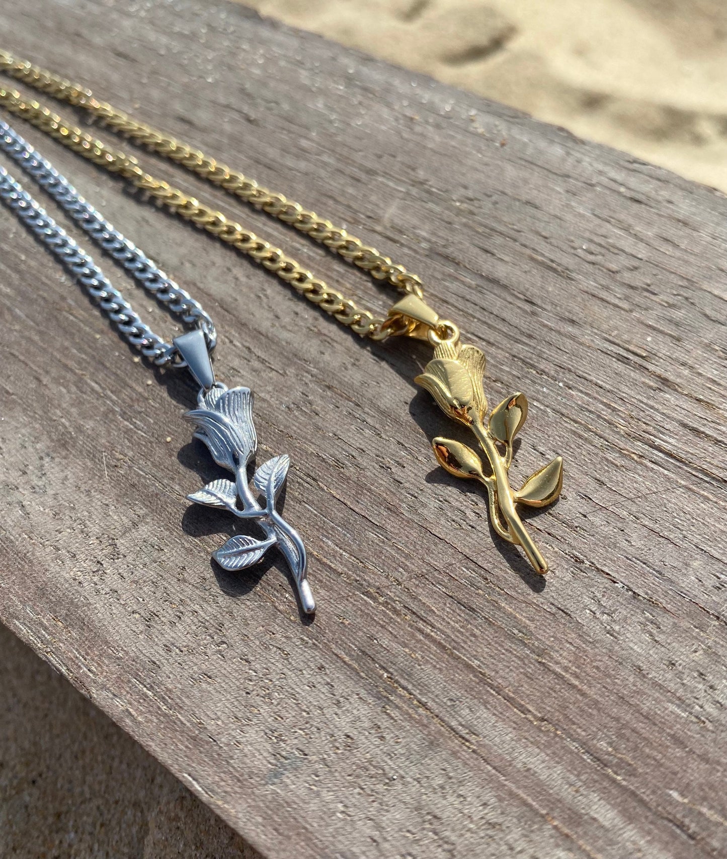 Gold Rose Pendant