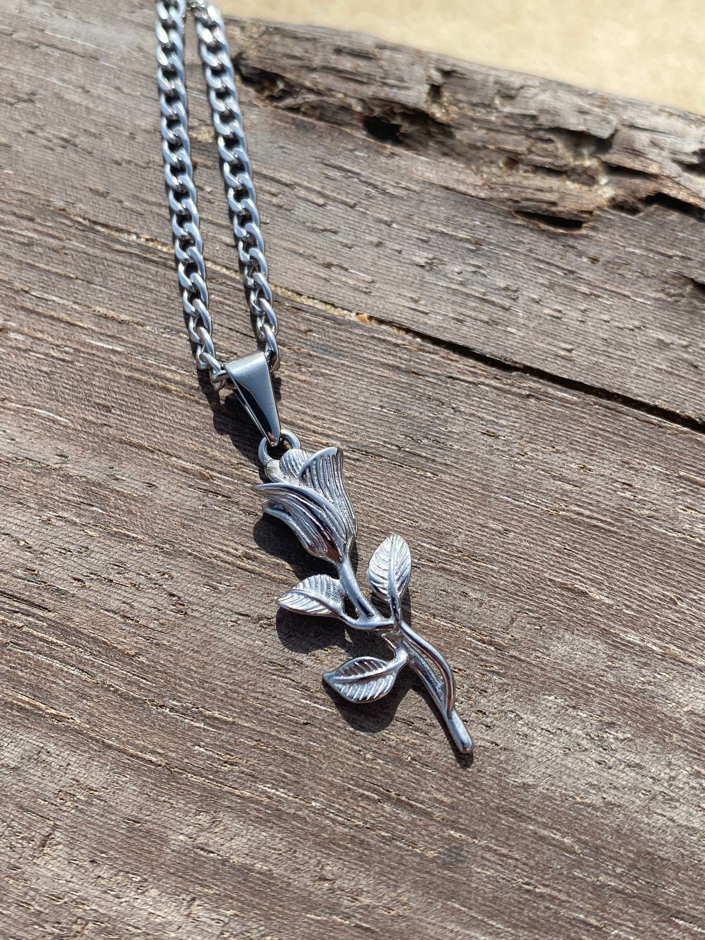 Gold Rose Pendant