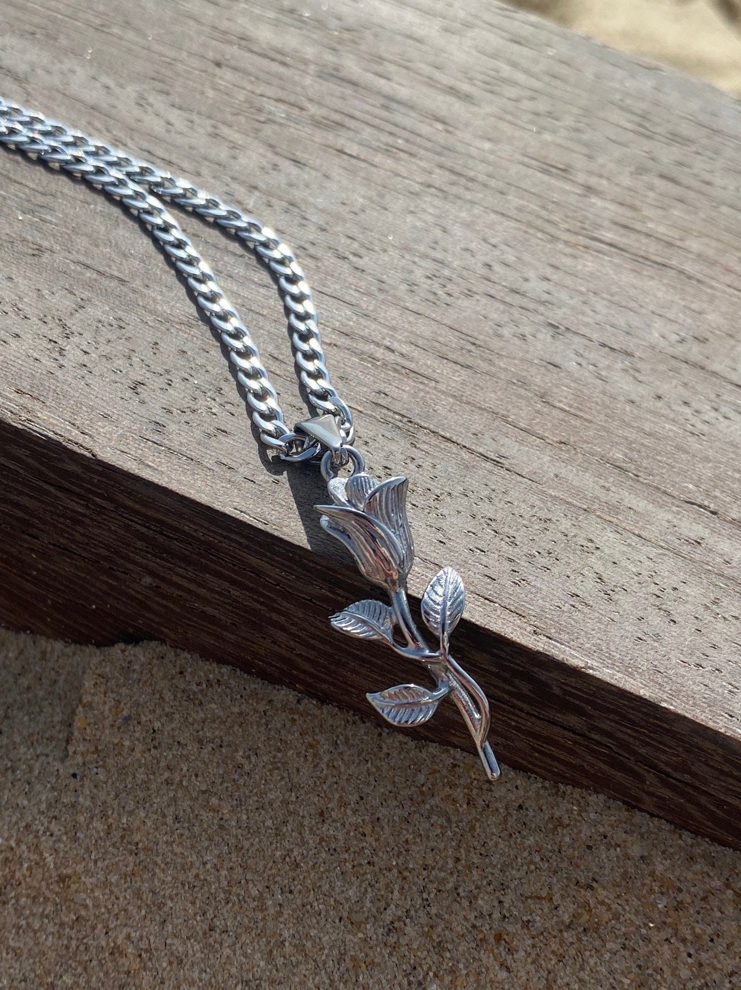 Silver Rose pendant